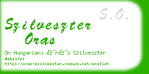 szilveszter oras business card